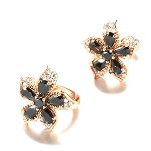 White and Black Crystal Made with Swarovski